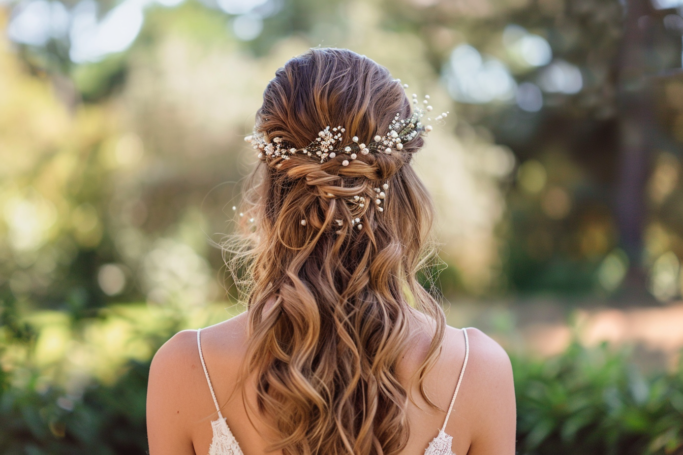 58+ Gorgeous Half Up Half Down Styles for Your Wedding Day