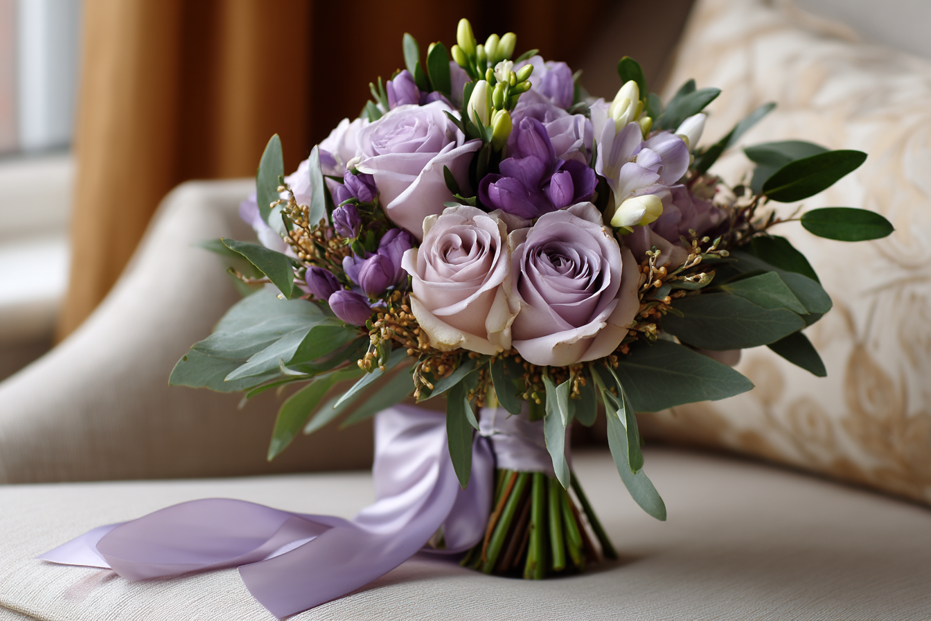 42+ Purple Wedding Bouquets That Add Drama and Elegance
